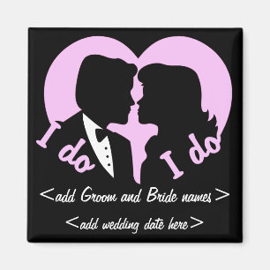Aimant Je FAIS Silhouette Couple Wedding Favoriser