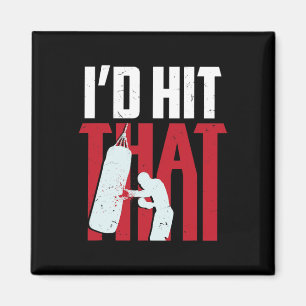 Aimant Je frapperais ce cadeau drôle de boxe kickboxing