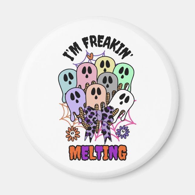 Aimant Je freakin' fondre Halloween Glace Ghosts (Devant)