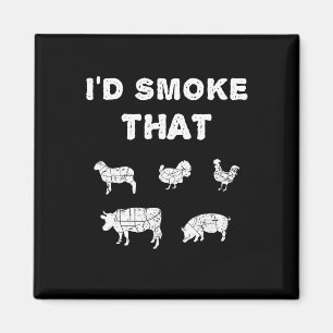 Aimant Je fumerais ce chef fumeur Bbq cadeau Tee culinary