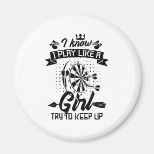 Aimant Je Joue À Dart Comme Une Fille