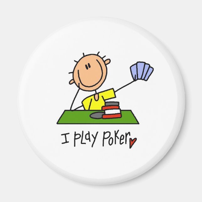 Aimant Je joue au poker (Devant)