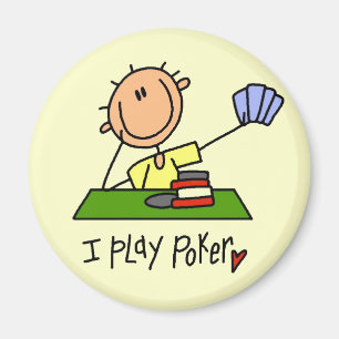 Aimant Je Joue au Poker Tshirts et Cadeaux