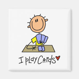 Aimant Je Joue aux Cartes Tshirts et Cadeaux