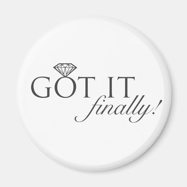 Aimant Je l'ai - Finalement Diamond Ring (Devant)