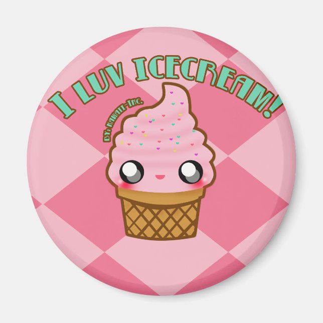 Aimant Je luv Icecream ! (Devant)
