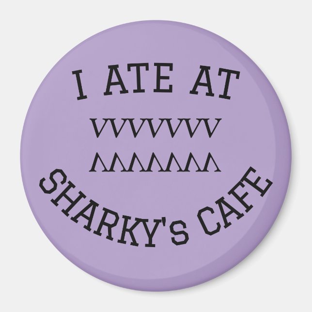 Aimant JE MANGE À L'aimant CAFE DE SHARKY (Devant)