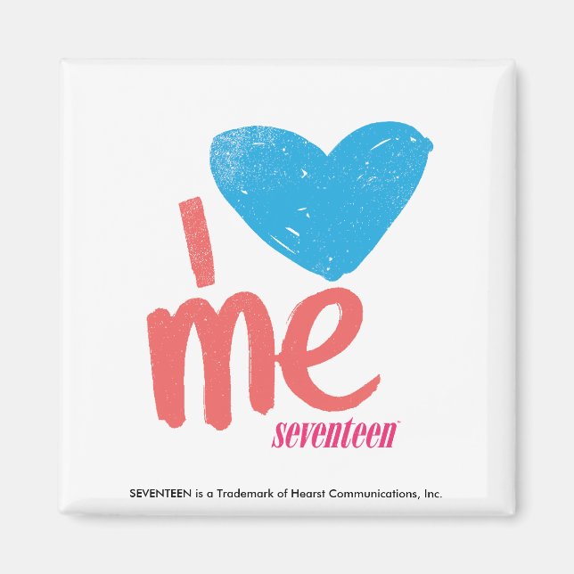 Aimant Je Me Coeur Aqua/Rose (Devant)