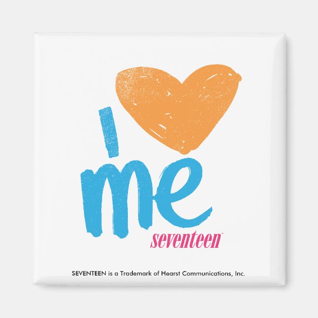 Aimant Je Me Coeur Orange/Aqua (Devant)