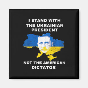 Aimant Je me tiens avec le président ukrainien pas améric