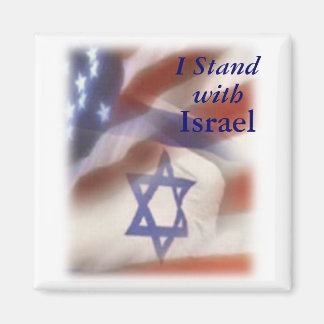 Aimant Je me tiens avec l'étoile d'Israël de David sur le