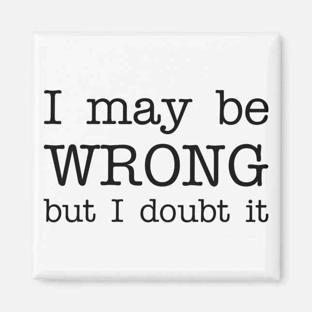 Aimant Je me trompe peut-être, mais je doute (Devant)