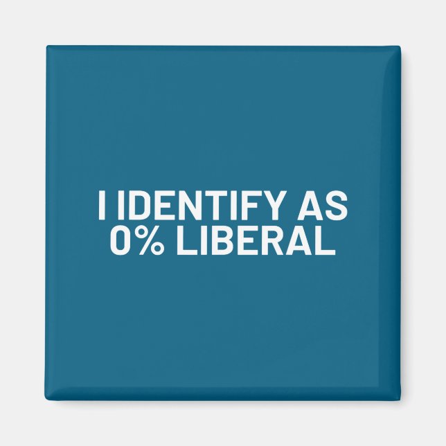 Aimant Je m'identifie à 0% de déclaration politique drôle (Devant)