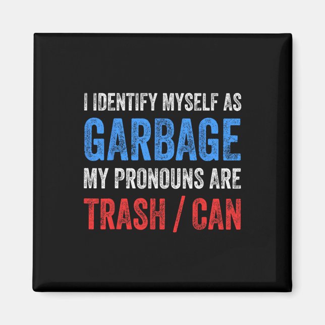 Aimant Je m'identifie comme partisan de Garge pour Trump (Devant)