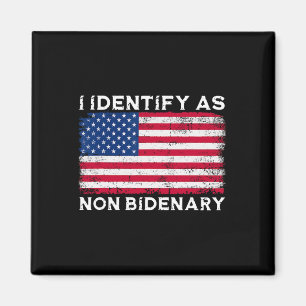 Aimant Je M'Identifie Comme Patriot Américain Drapeau 4 N