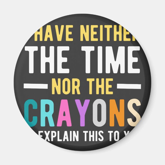 Aimant je n'ai ni le temps ni les crayons pour expliquer (Devant)