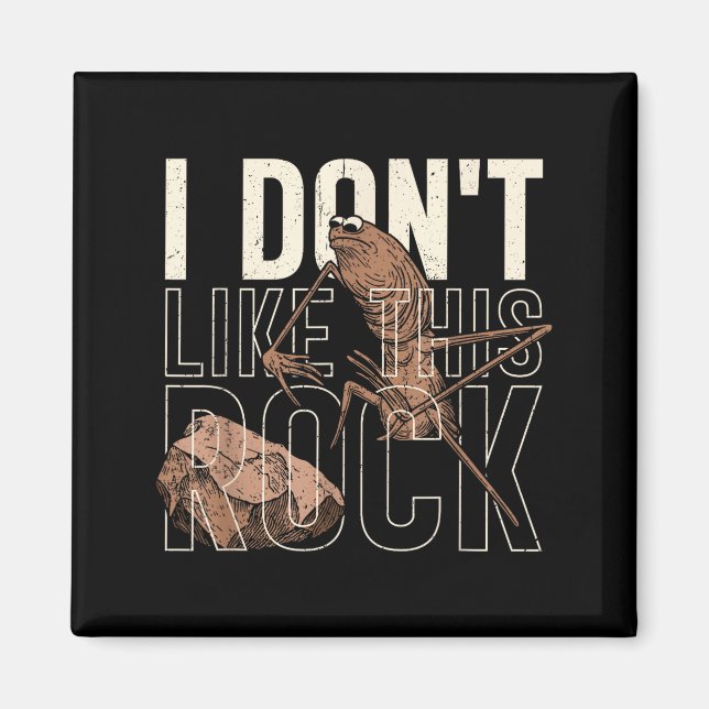 Aimant Je n'aime pas ce rock Marcus le ver mème drôle  (Devant)