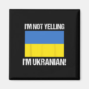 Aimant Je ne crie pas, je suis ukrainien Drapeau internat