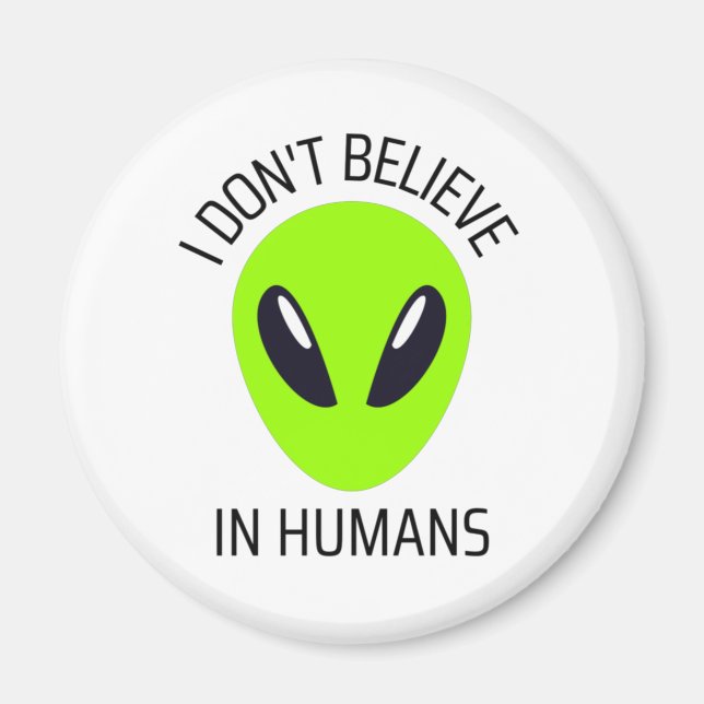 Aimant Je ne crois pas aux humains (Devant)