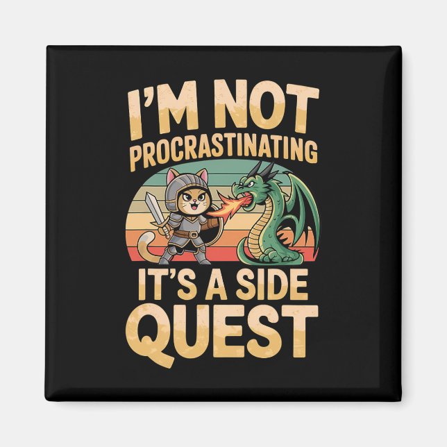 Aimant Je ne fais pas de procrastination C'est un Rpg Fun (Devant)