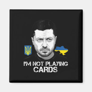 Aimant Je ne joue pas aux cartes Zelensky Trump Support