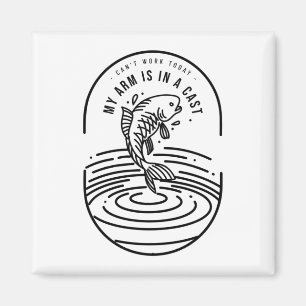 Aimant Je ne peux pas travailler aujourd'hui mon bras est