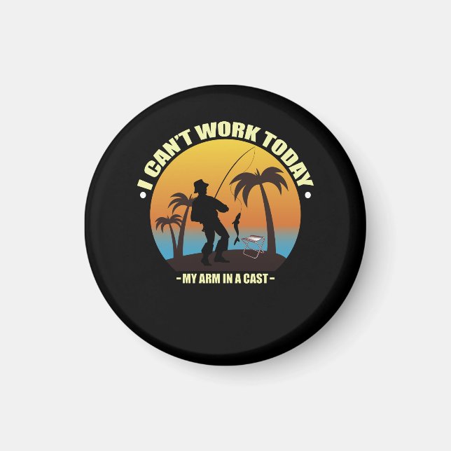 Aimant Je ne peux pas travailler aujourd'hui mon bras est (Devant)
