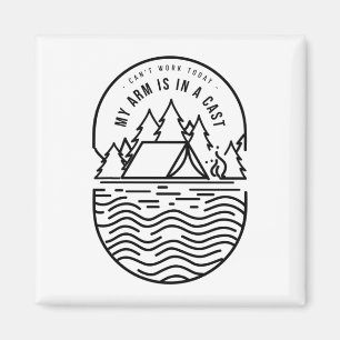 Aimant Je ne peux pas travailler aujourd'hui mon bras est