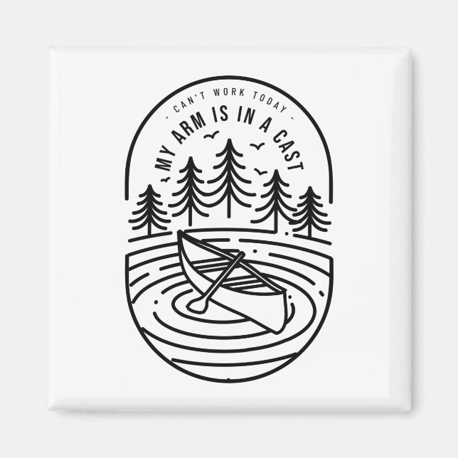 Aimant Je ne peux pas travailler aujourd'hui mon bras est (Devant)