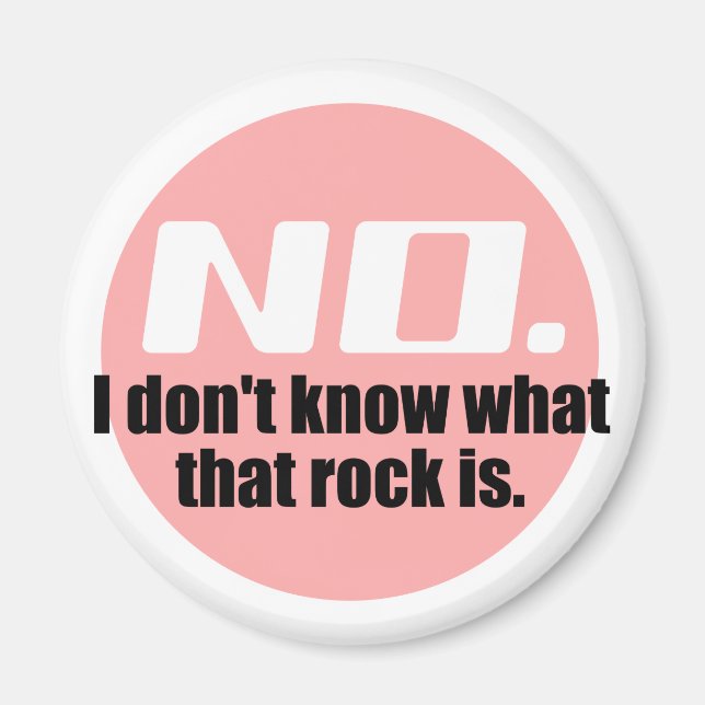 Aimant Je ne sais pas ce qu'est ce rocher (rose) (Devant)