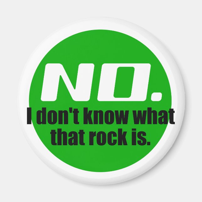 Aimant Je ne sais pas ce qu'est ce rocher (vert) (Devant)