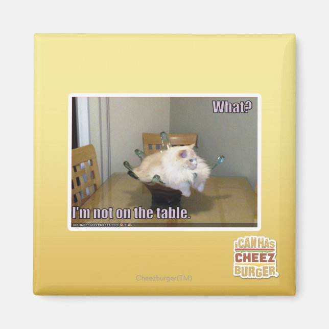 Aimant Je ne suis pas sur la table (Devant)