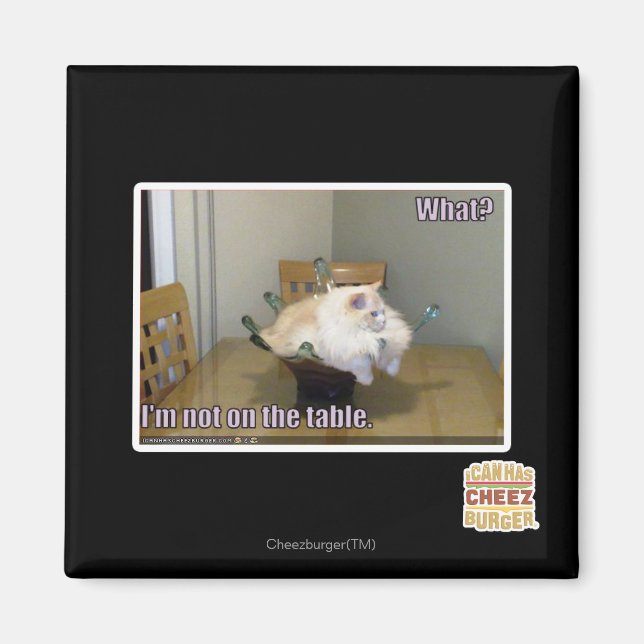Aimant Je ne suis pas sur la table (Devant)