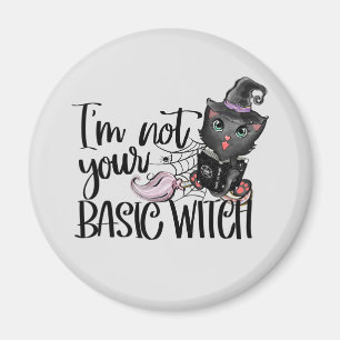 Aimant Je ne suis pas votre sorcière de base - Chat noir