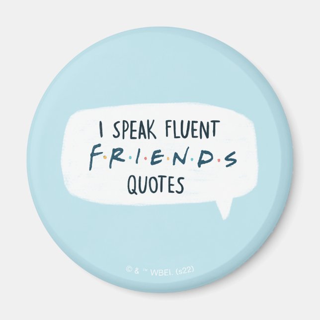 Aimant Je parle couramment les citations FRIENDS™ (Devant)