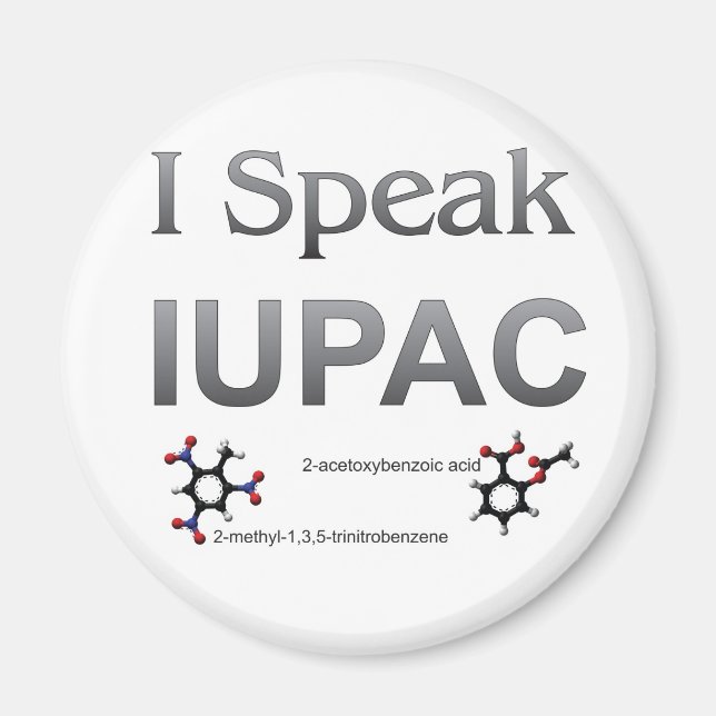 Aimant Je parle de la nomenclature de chimie de l'IUPAC (Devant)