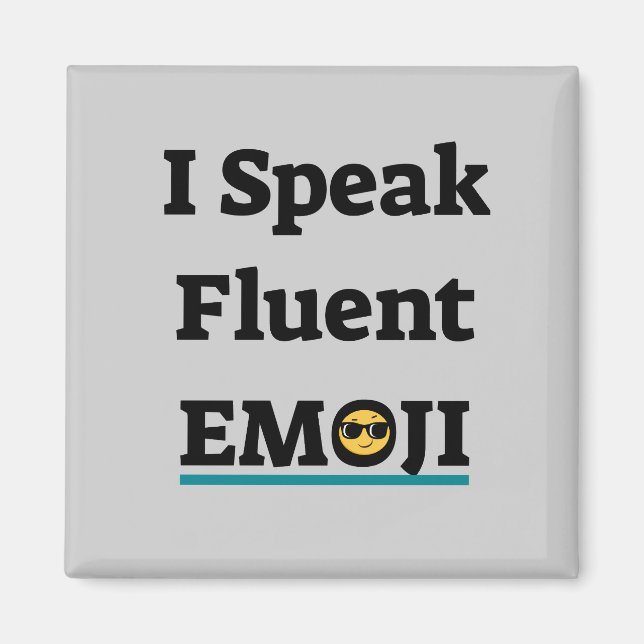Aimant Je parle Emoji Fluent (Devant)