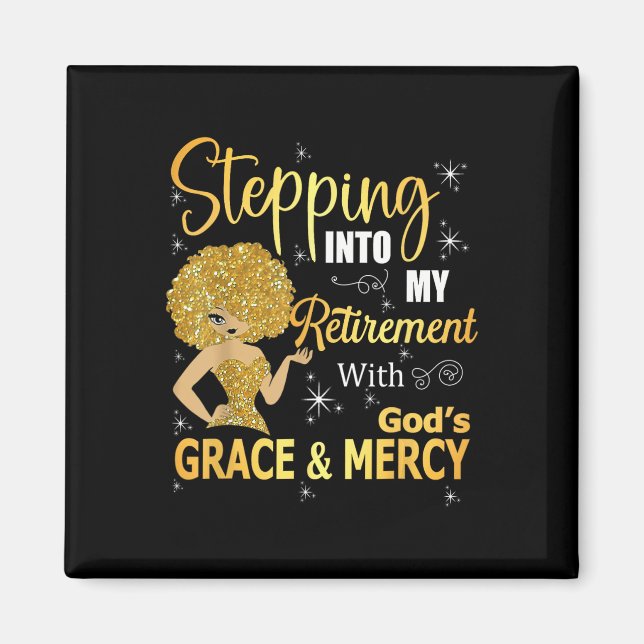 Aimant Je Passe À Ma Retraite Avec La Grâce De Dieu Et M (Devant)