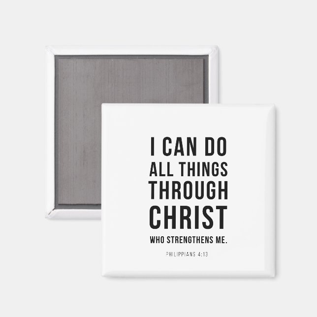 Aimant Je peux faire toutes choses Philippiens 4:13 (Recto/Verso)