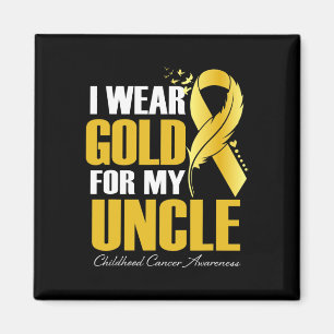 Aimant Je Porte De L'Or Pour Mon Oncle Cancer Infantile P