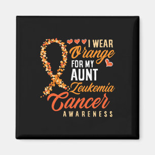 Aimant Je Porte De L'Orange Pour Ma Tante Leucémie Cancer