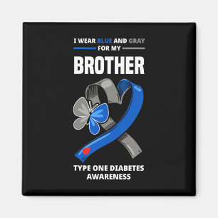 Aimant Je Porte Du Bleu Et Du Gris Pour Mon Frère Type Un