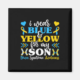 Aimant Je Porte Du Bleu Et Du Jaune Pour Mon Fils Maman P
