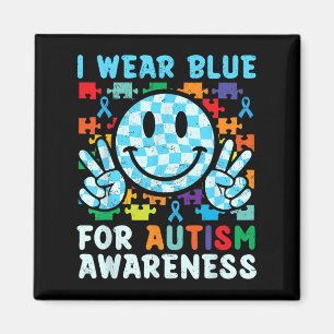 Aimant Je Porte Du Bleu Pendant Le Mois De La Sensibilisa