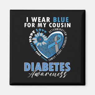 Aimant Je Porte Du Bleu Pour Mon Cousin Type 1 Diabète La