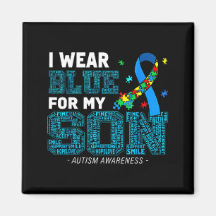 Aimant Je porte du bleu pour mon fils Sensibilisation à l