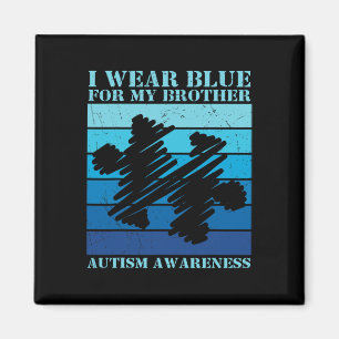 Aimant Je Porte Du Bleu Pour Mon Frère Autiste Enfants Au