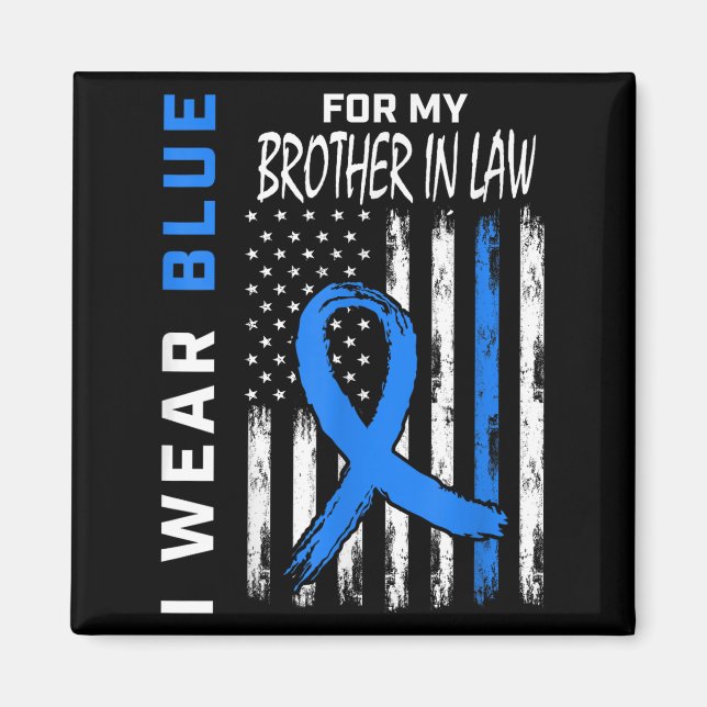 Aimant Je Porte Du Bleu Pour Mon Frère En Droit Diabète (Devant)