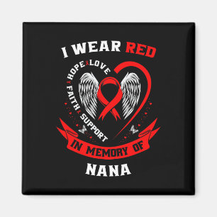 Aimant Je Porte Du Rouge En Mémoire De Nana Heart Disease