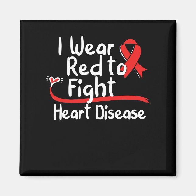 Aimant Je Porte Du Rouge Pour Lutter Contre Les Maladies  (Devant)